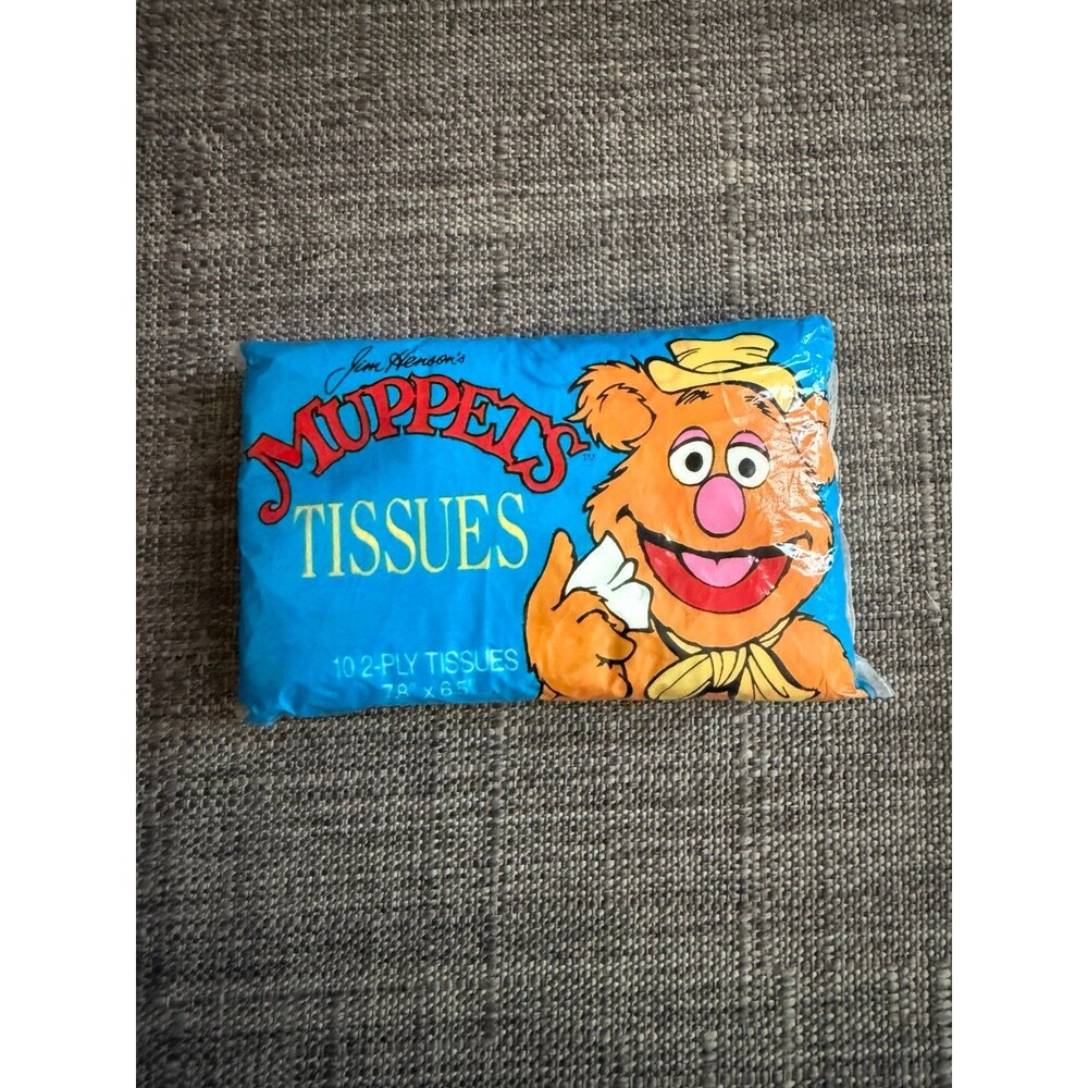 Vintage Muppets Jim Hensons Fozzie Bear 1988 Tissue Pack *Unopened *